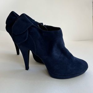 Navy Suede Impo Ankle Booties